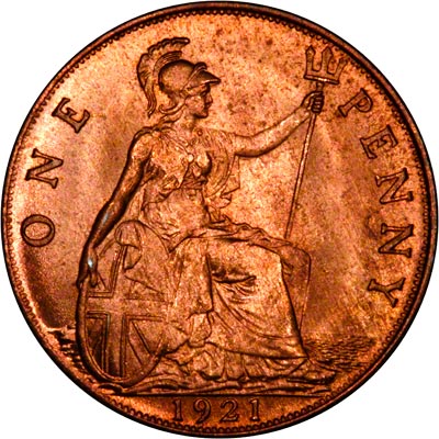 Reverse of 1921 Penny